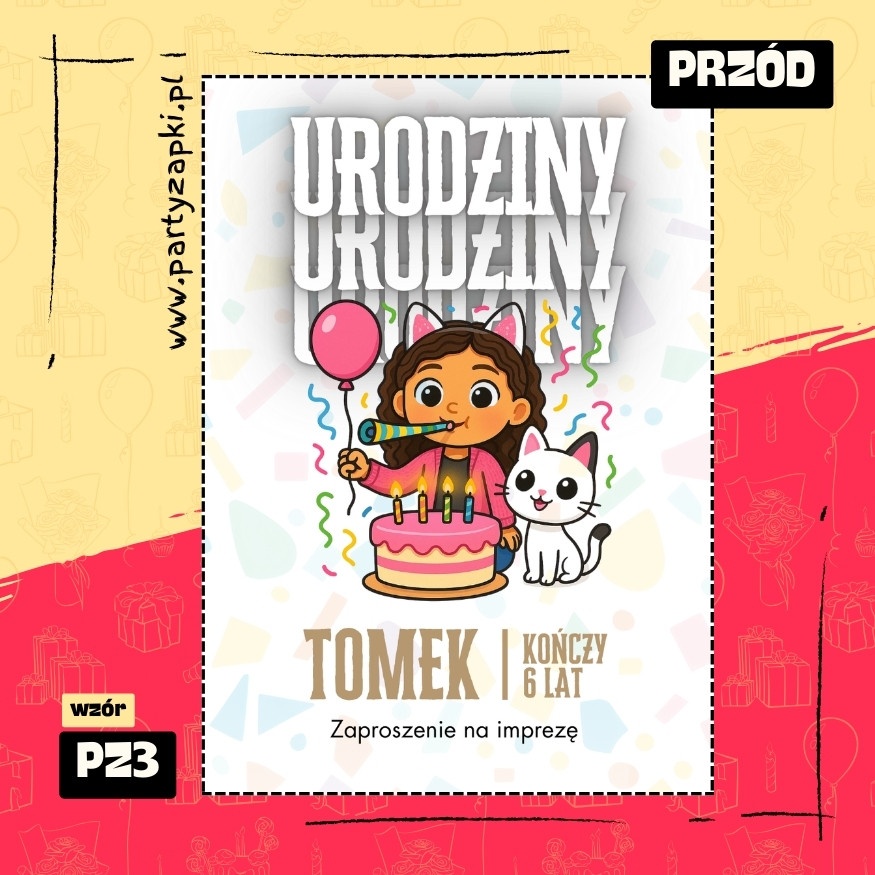 koci domek gabi zaproszenie na urodziny