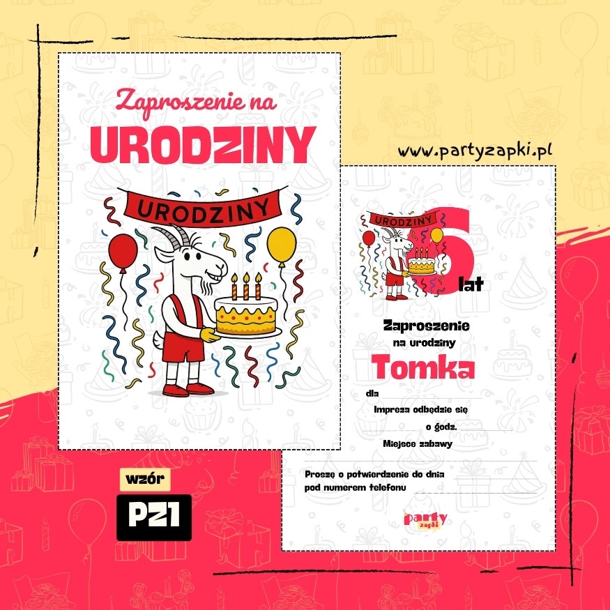 koziolek matolek zaproszenie na urodziny 01 pz1