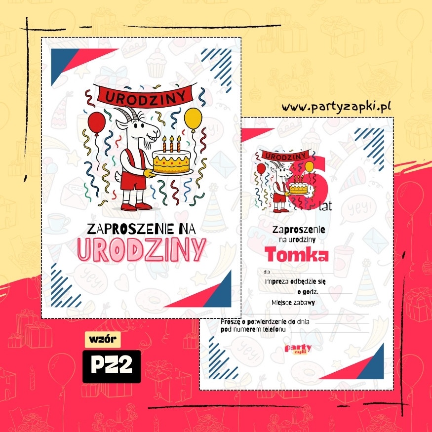 koziolek matolek zaproszenie na urodziny 01 pz2