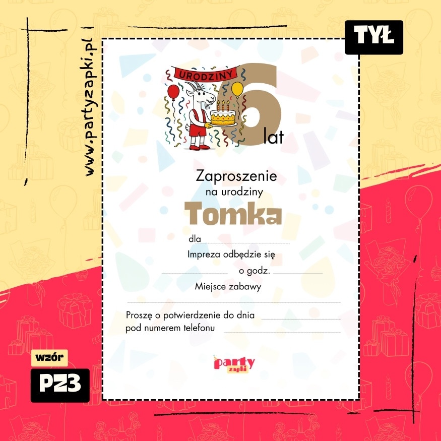 koziolek matolek zaproszenie na urodziny