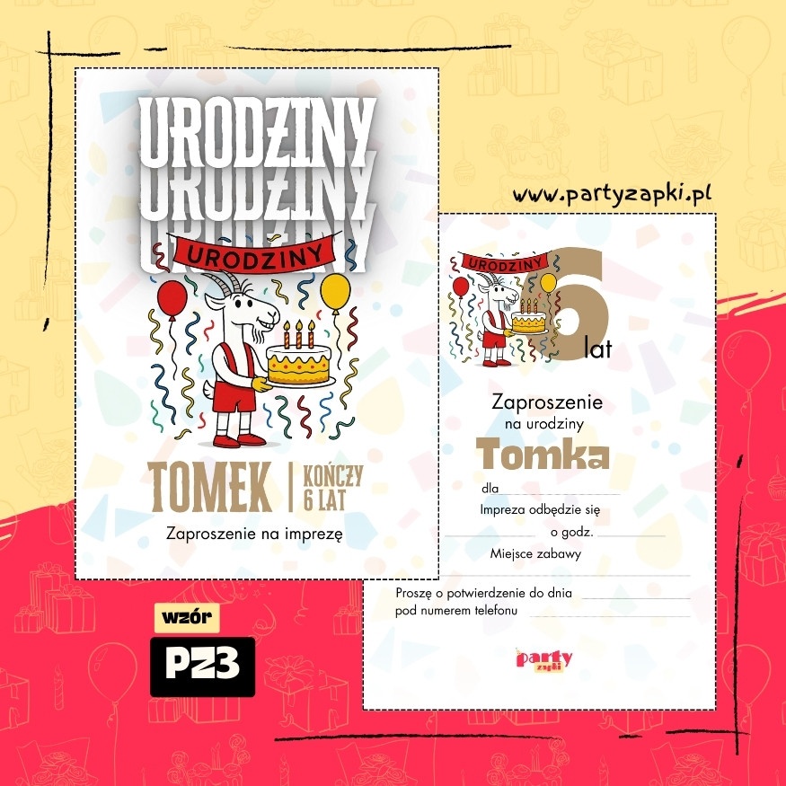 koziolek matolek zaproszenie na urodziny 01 pz3