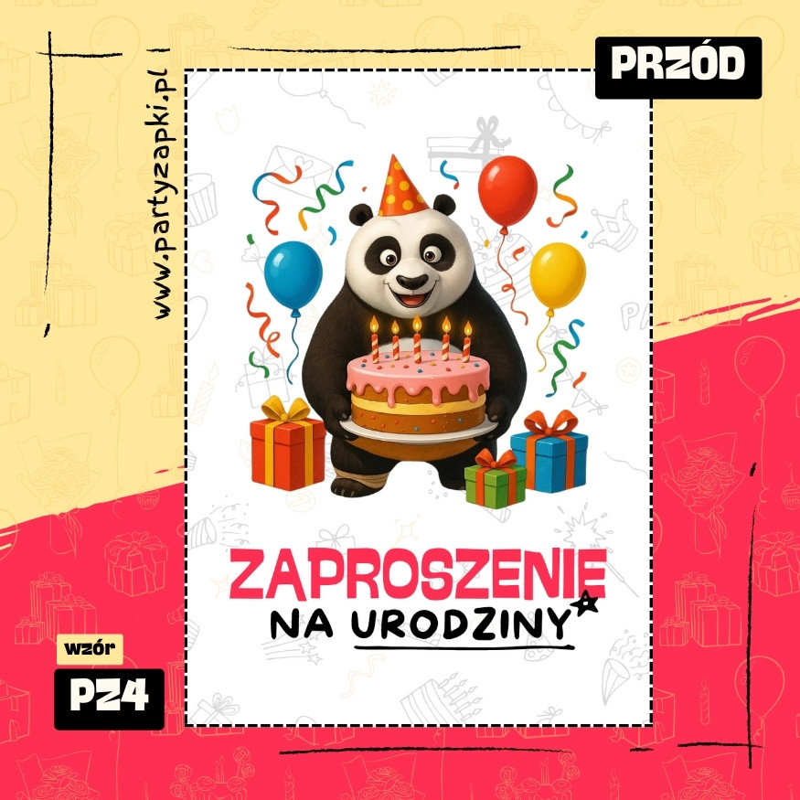 po kung fu panda zaproszenie na urodziny 01 pz4 przod