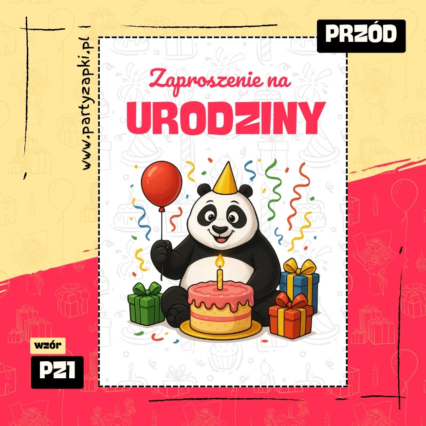 po kung fu panda zaproszenie na urodziny 01 pz1 przod