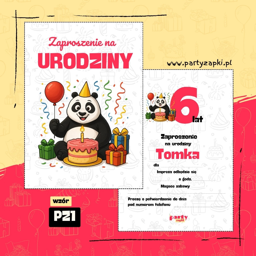 kung fu panda zaproszenie na urodziny 04 pz1