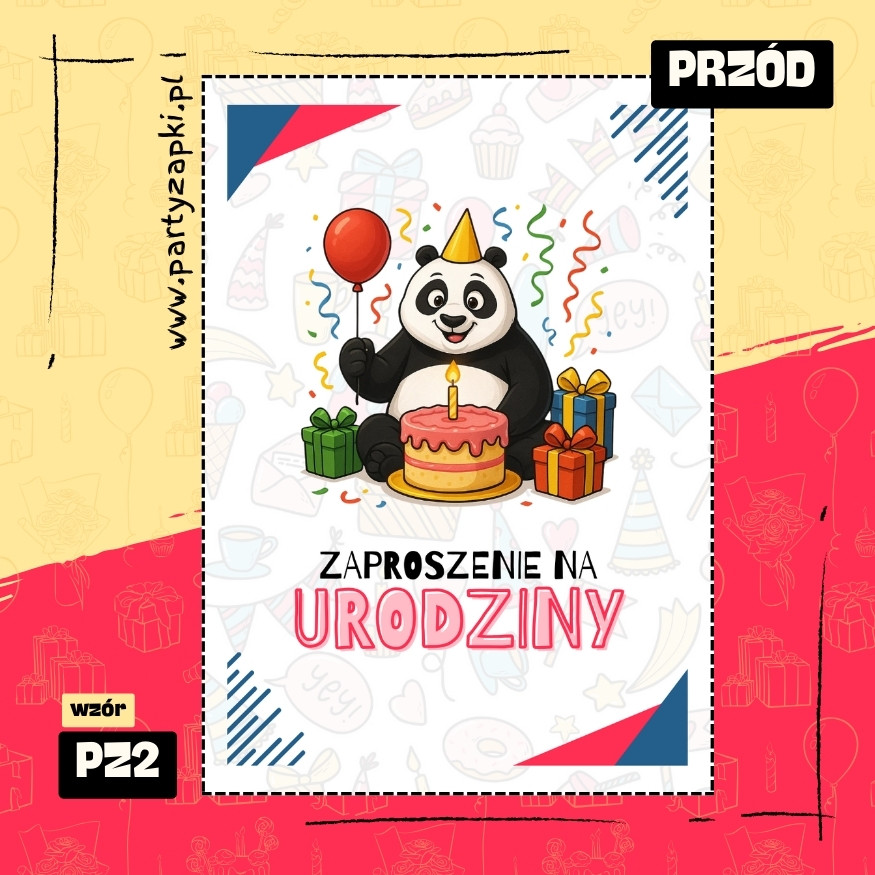 po kung fu panda zaproszenie na urodziny 01 pz2 przod