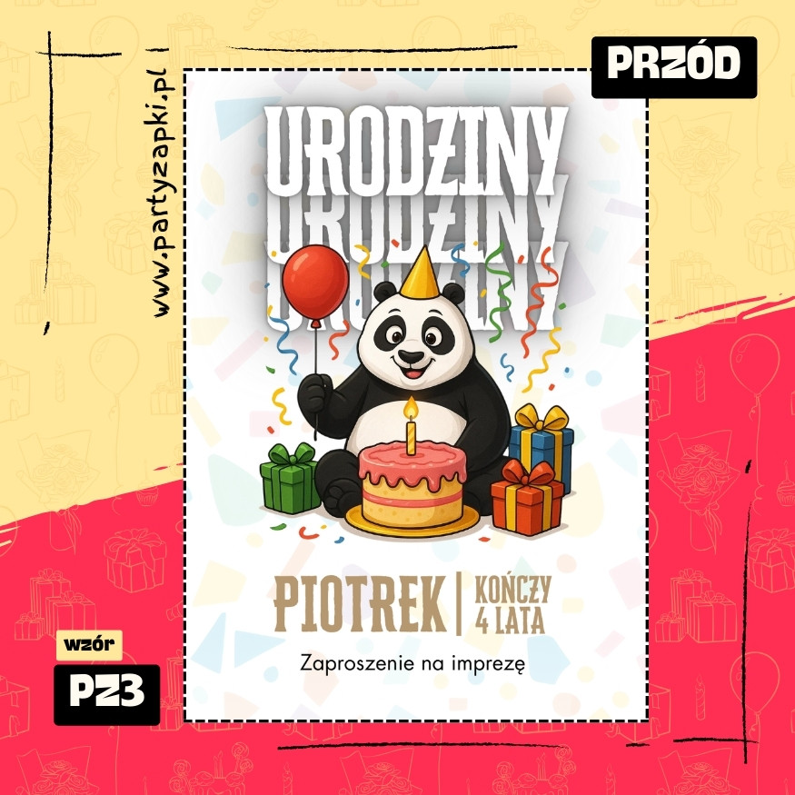 po kung fu panda zaproszenie na urodziny 01 pz3 przod