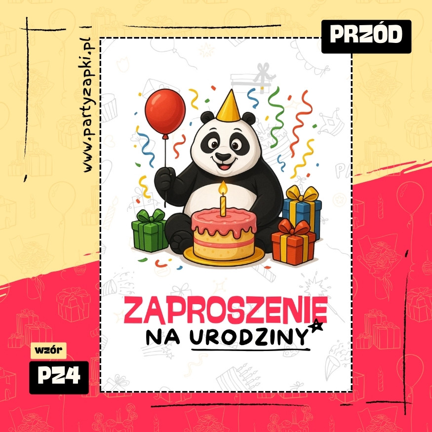 po kung fu panda zaproszenie na urodziny 01 pz4 przod