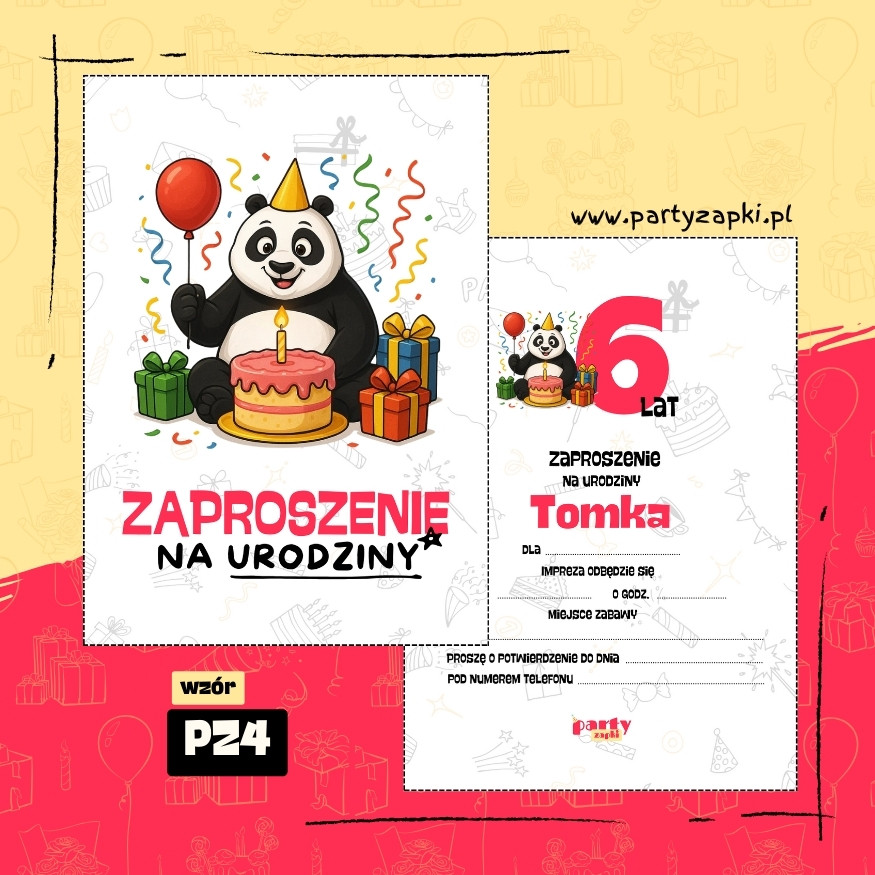 kung fu panda zaproszenie na urodziny 04 pz4