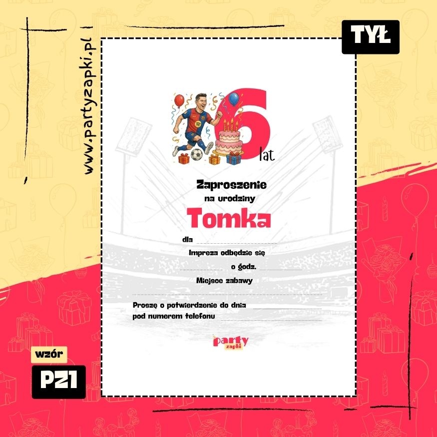 lewandowski zaproszenie na urodziny 01 pz1 tyl
