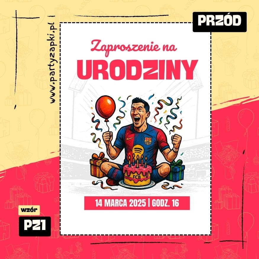 lewandowski zaproszenie na urodziny 01 pz1 przod