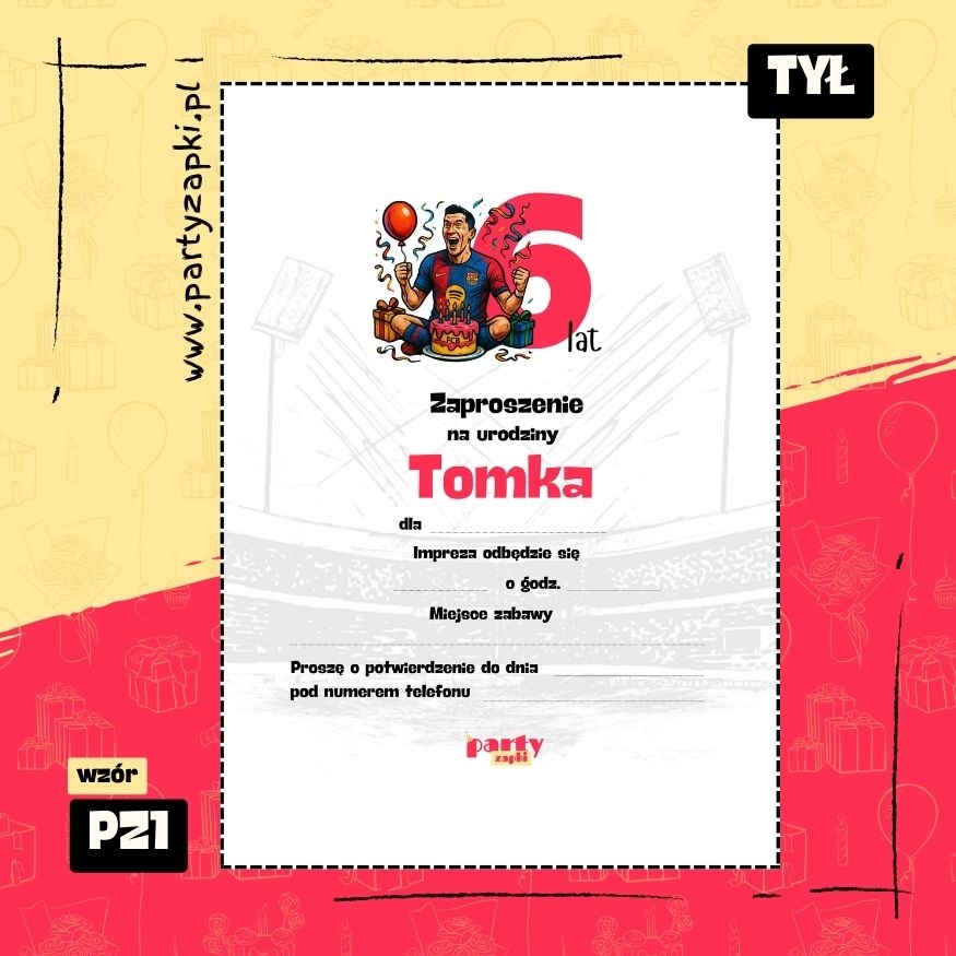 lewandowski zaproszenie na urodziny 01 pz1 tyl