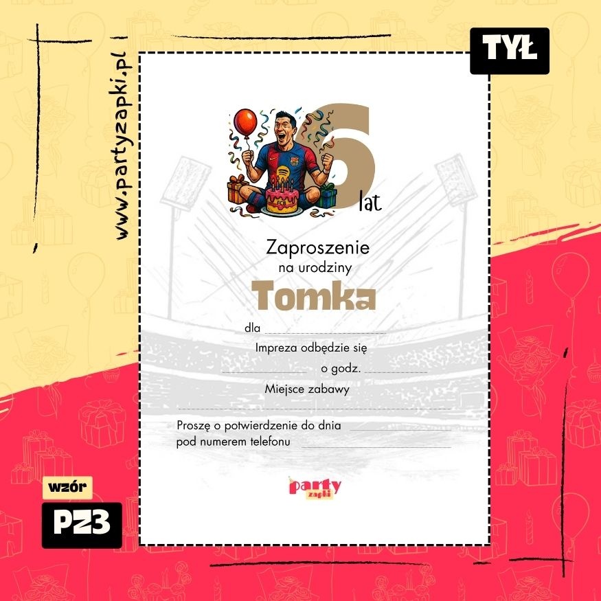 lewandowski zaproszenie na urodziny 01 pz3 tyl