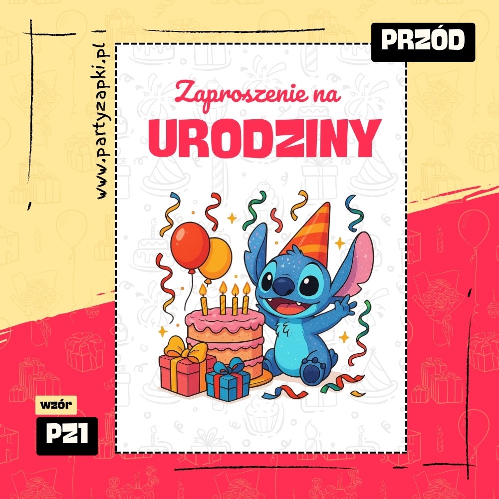 lilo stich zaproszenie na urodziny 01 pz1 przod