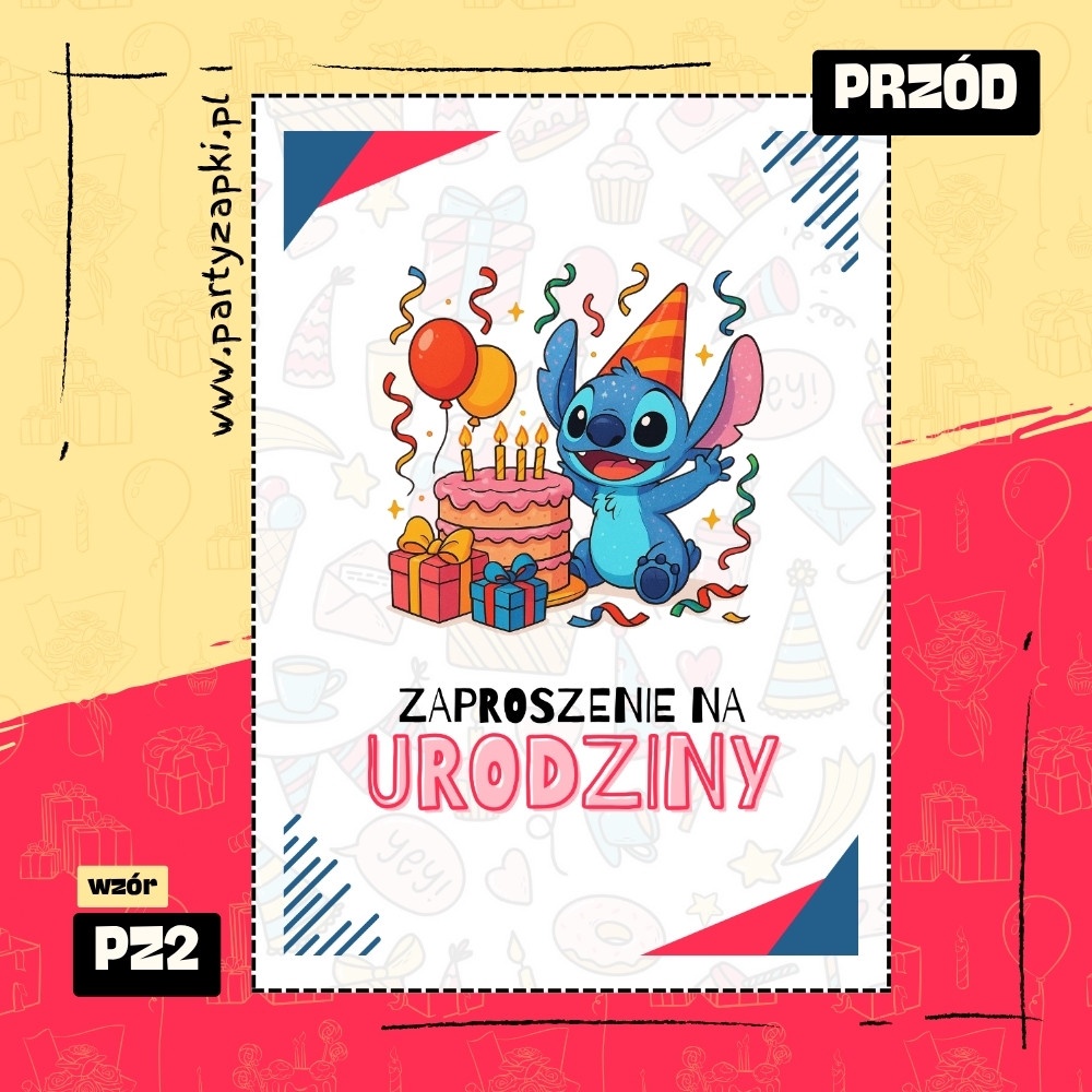lilo stich zaproszenie na urodziny 01 pz2 przod