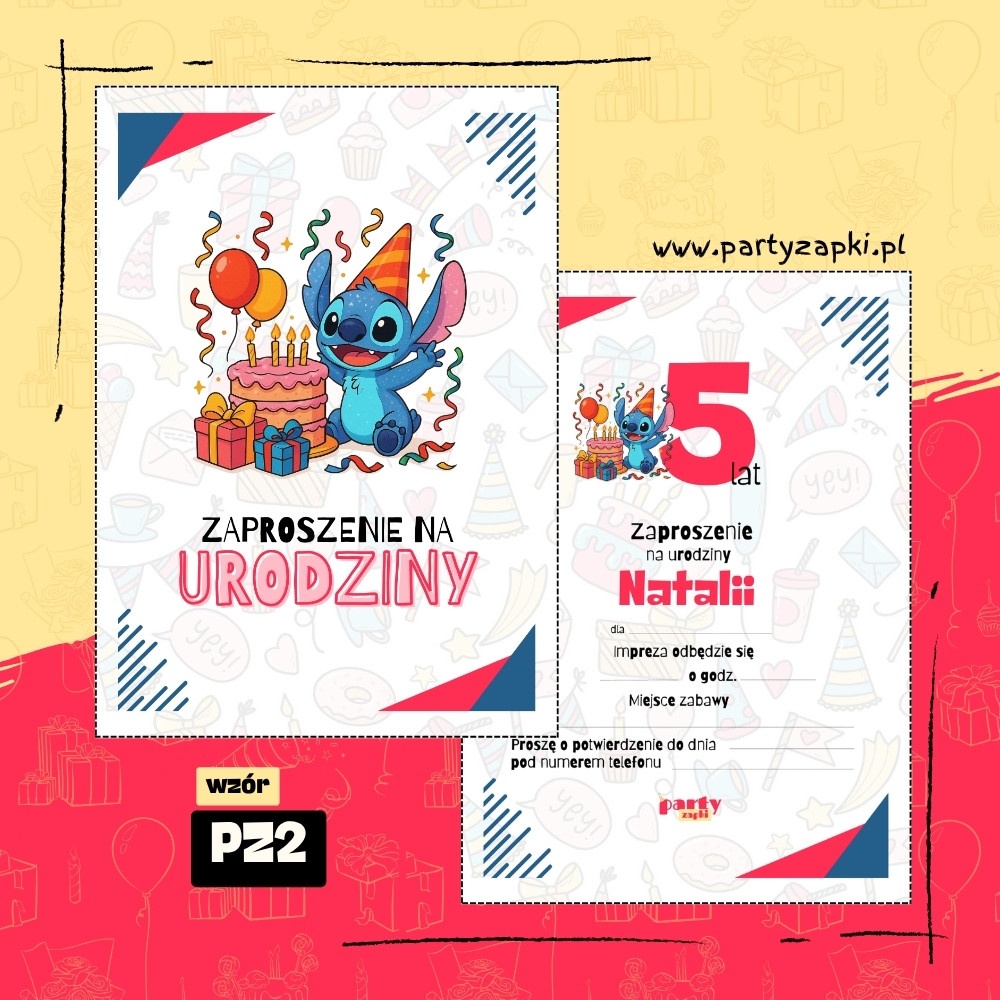 lilo i stich zaproszenie na urodziny 01 pz2