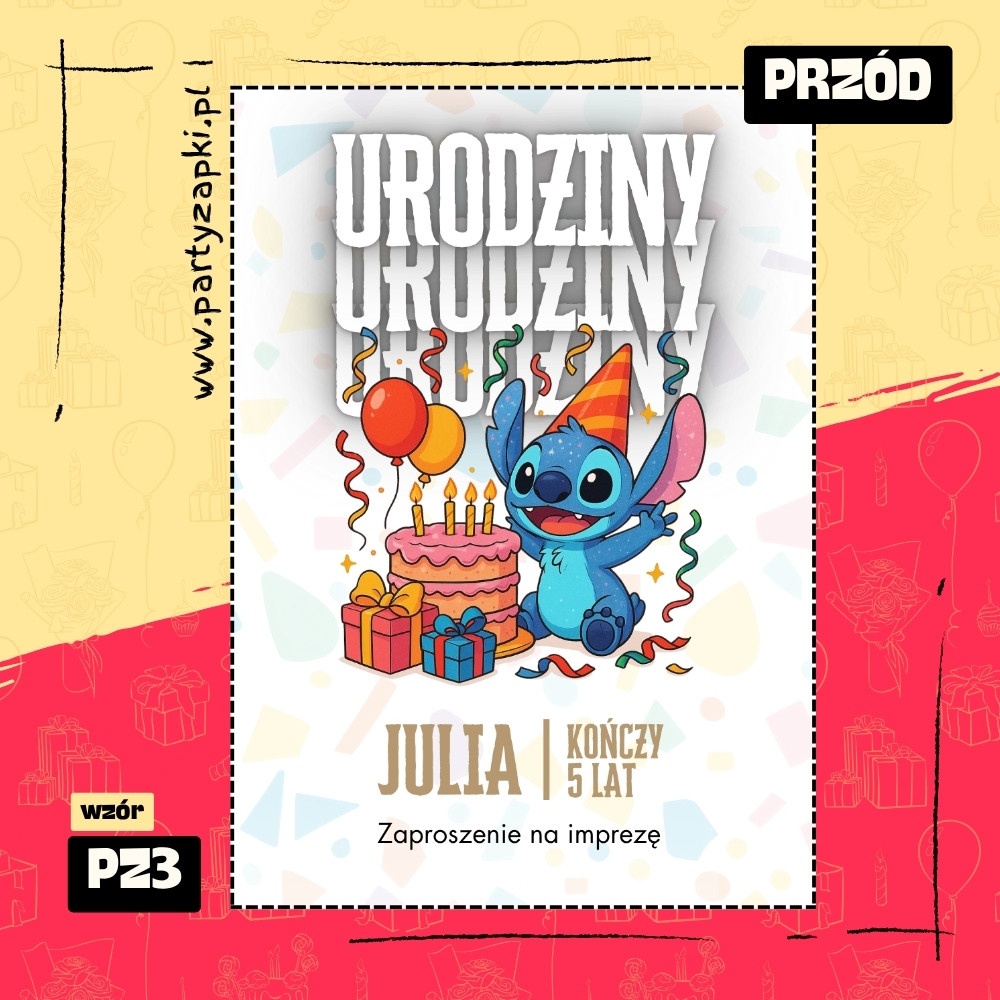 lilo stich zaproszenie na urodziny 01 pz3 przod