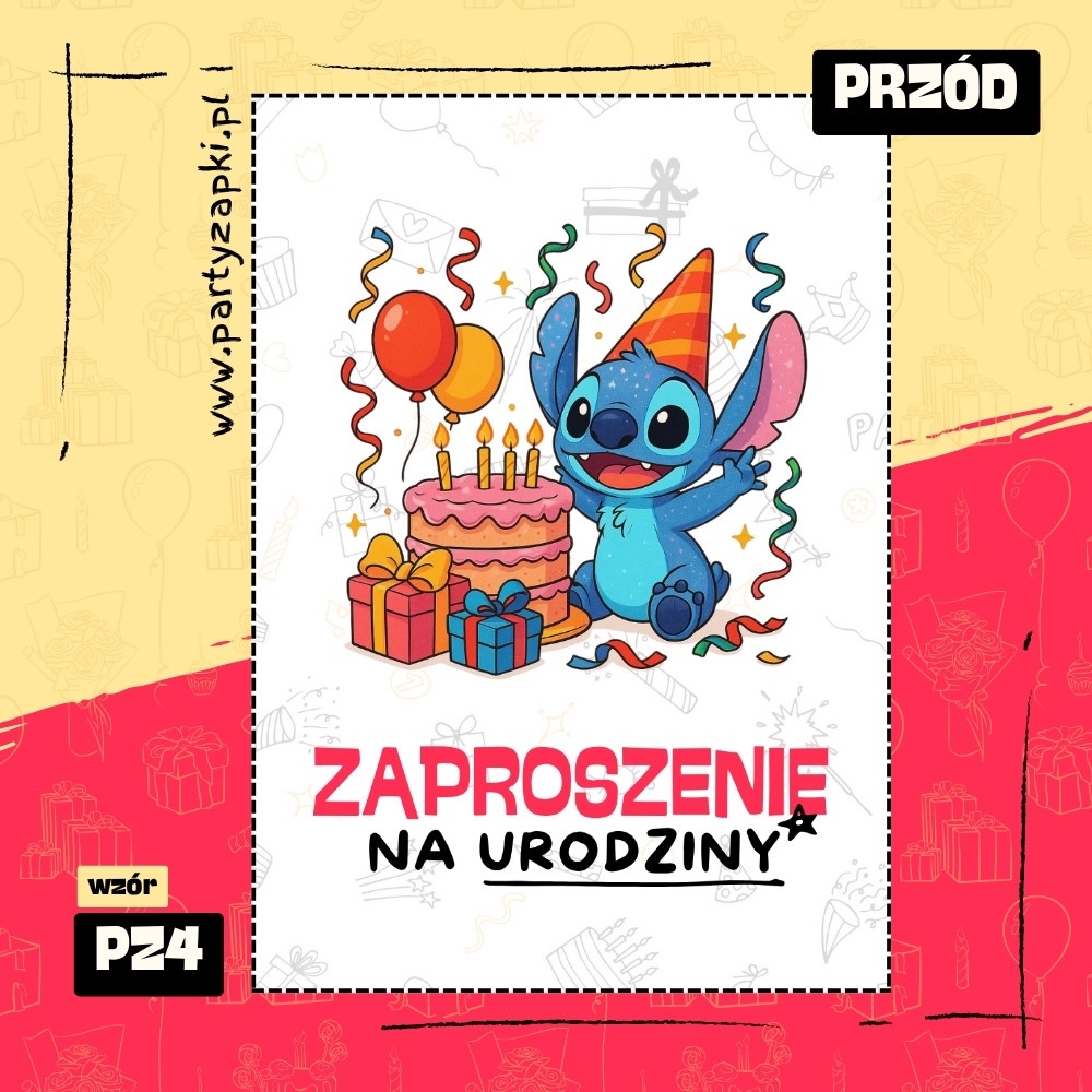 lilo stich zaproszenie na urodziny 01 pz4 przod