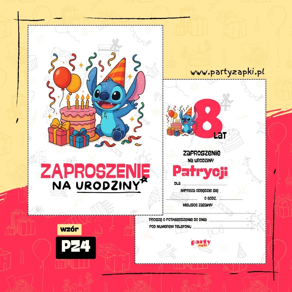 lilo i stich zaproszenie na urodziny 01 pz4
