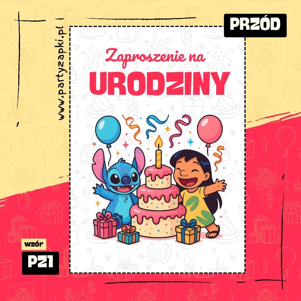 lilo stich zaproszenie na urodziny 01 pz1 przod