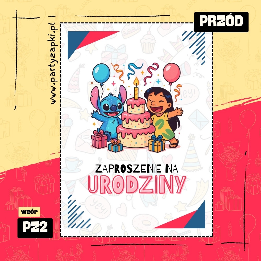 lilo stich zaproszenie na urodziny 01 pz2 przod