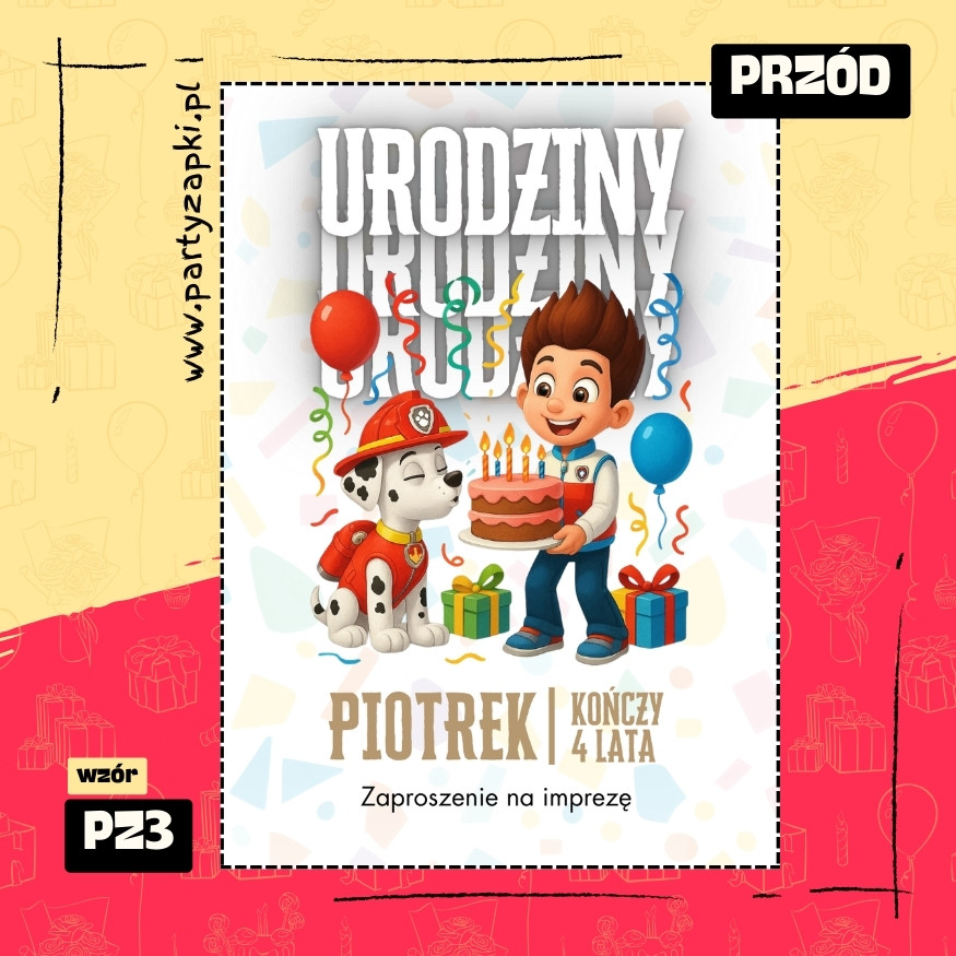 marshall psi patrol zaproszenie na urodziny 01 pz3 przod