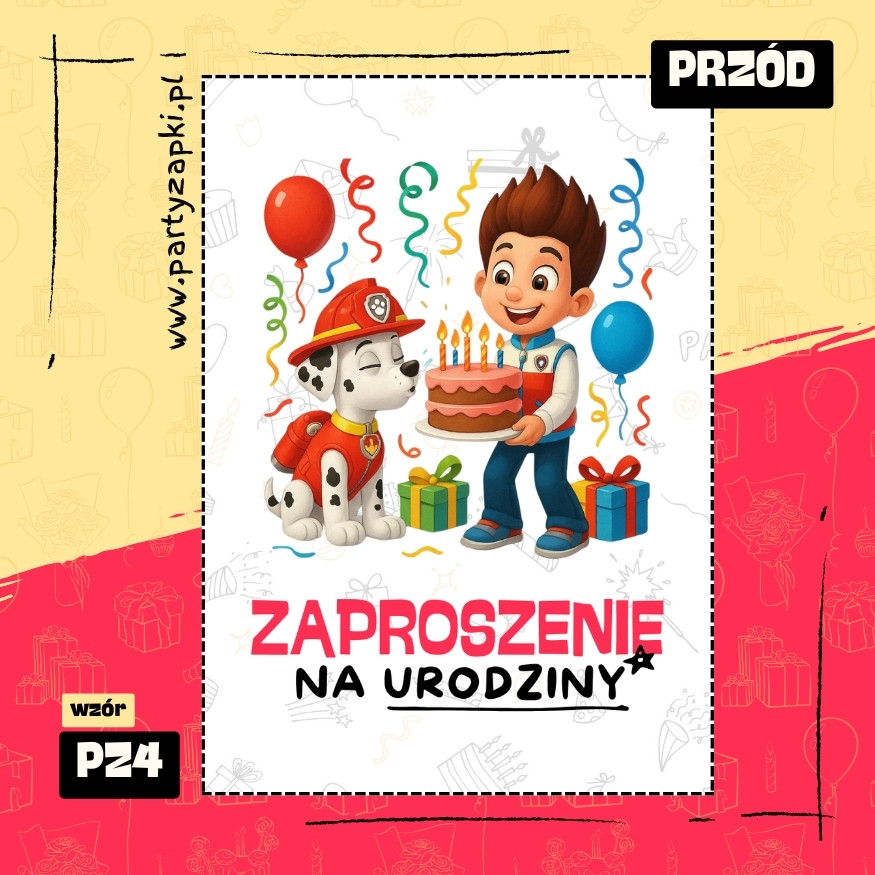 marshall psi patrol zaproszenie na urodziny 01 pz4 przod