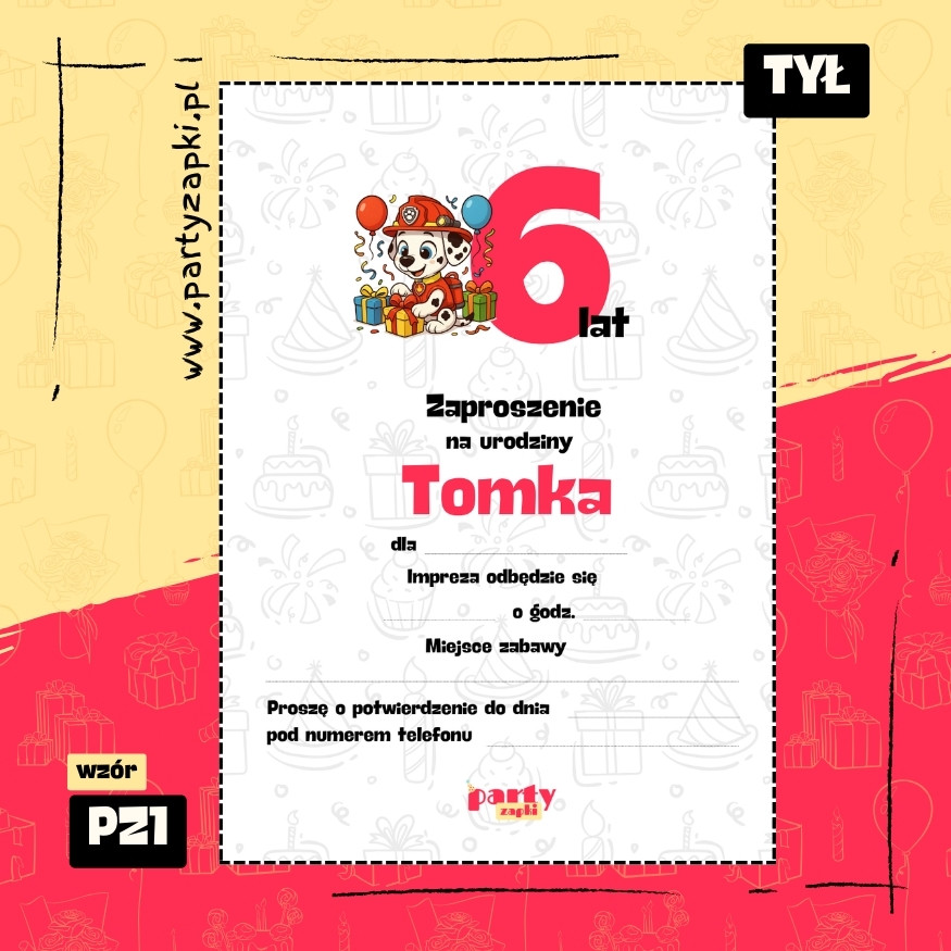 marshall psi patrol zaproszenie na urodziny 01 pz1 tyl