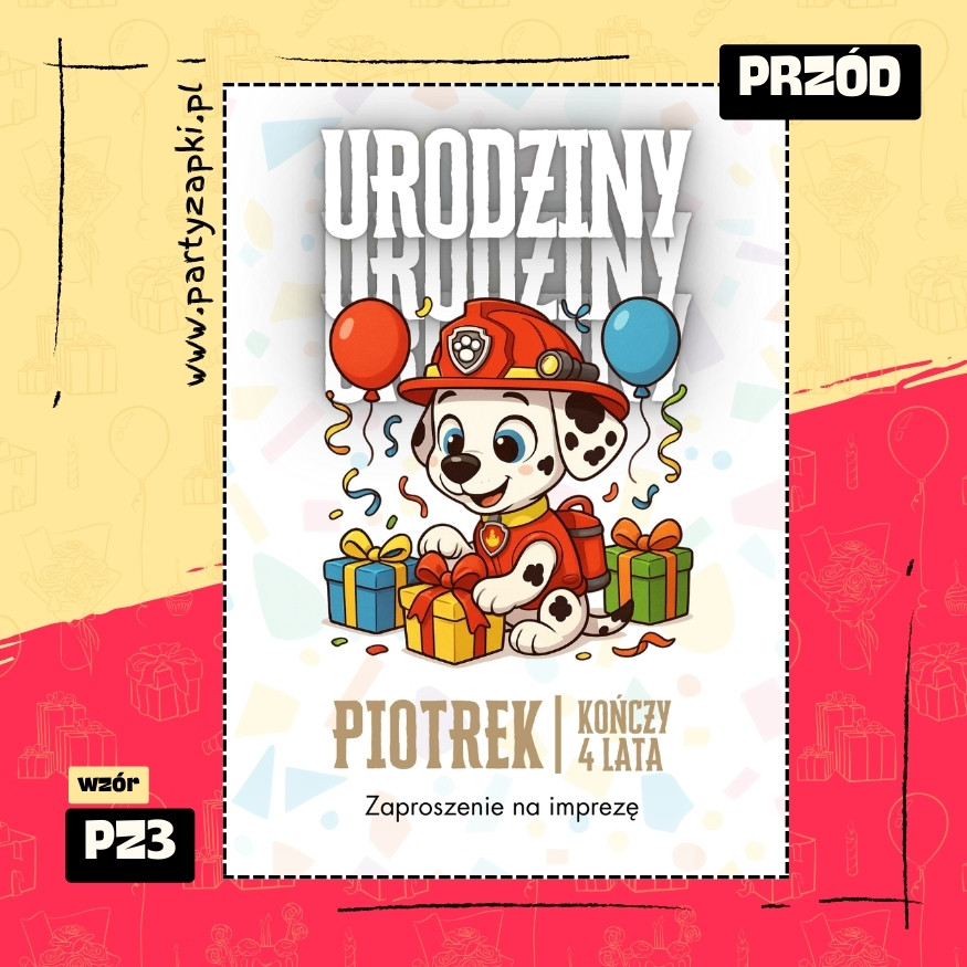 marshall psi patrol zaproszenie na urodziny 01 pz3 przod