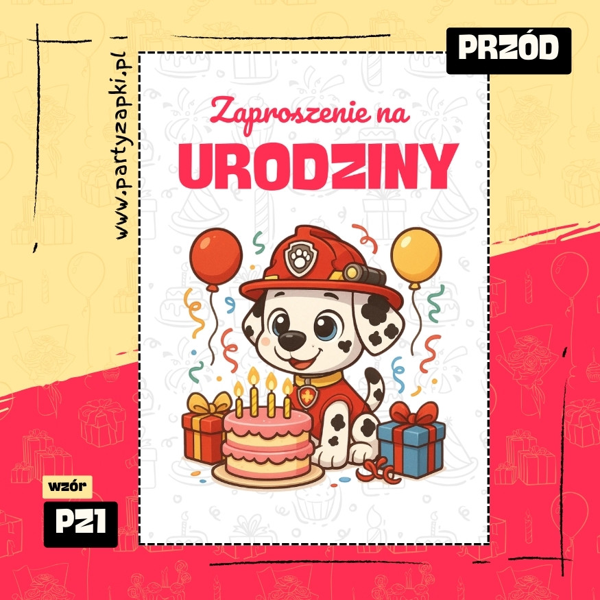 marshall psi patrol zaproszenie na urodziny 01 pz1 przod