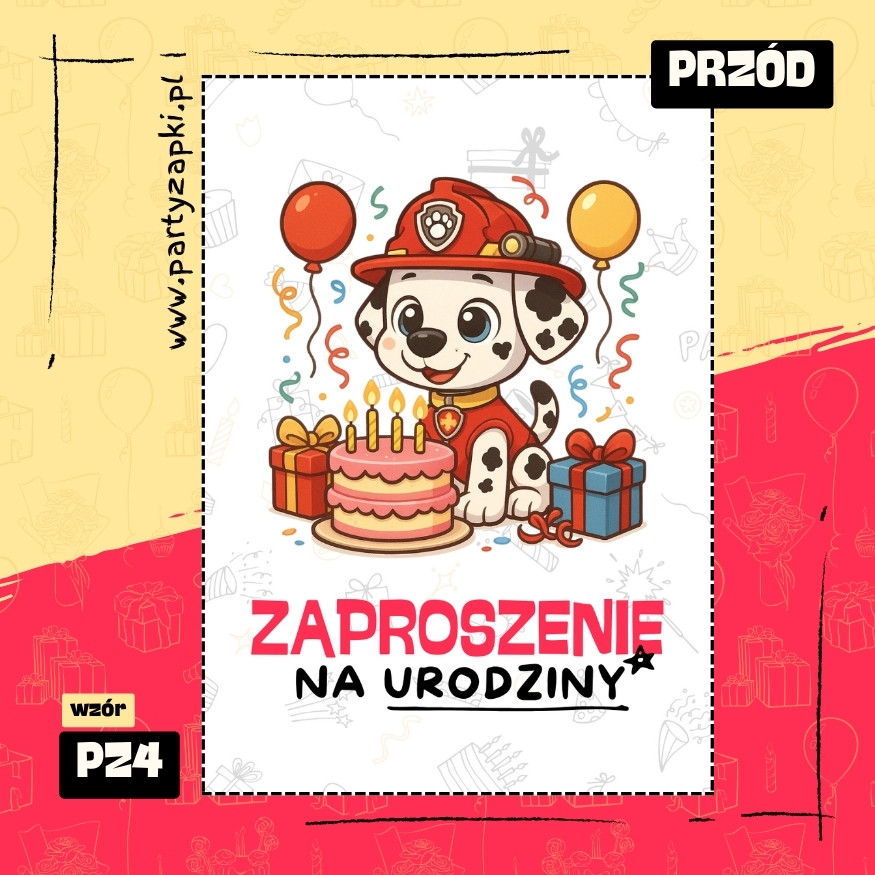 marshall psi patrol zaproszenie na urodziny 01 pz4 przod