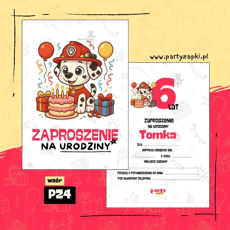 marshall psi patrol zaproszenie na urodziny 06 pz4