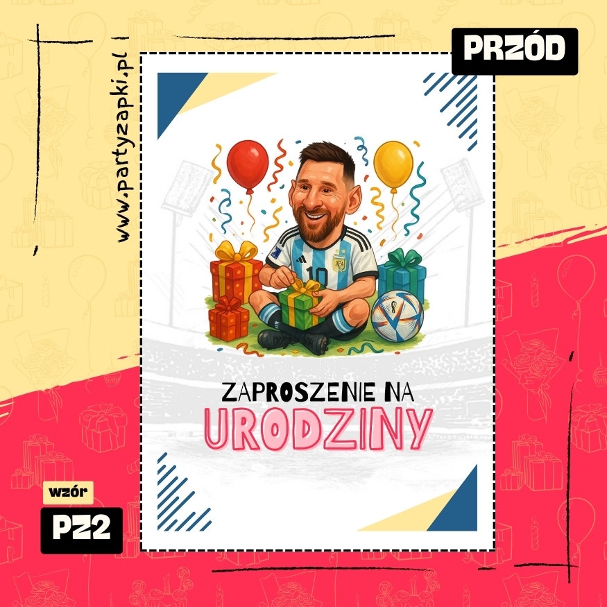 messi zaproszenie na urodziny 01 pz2 przod