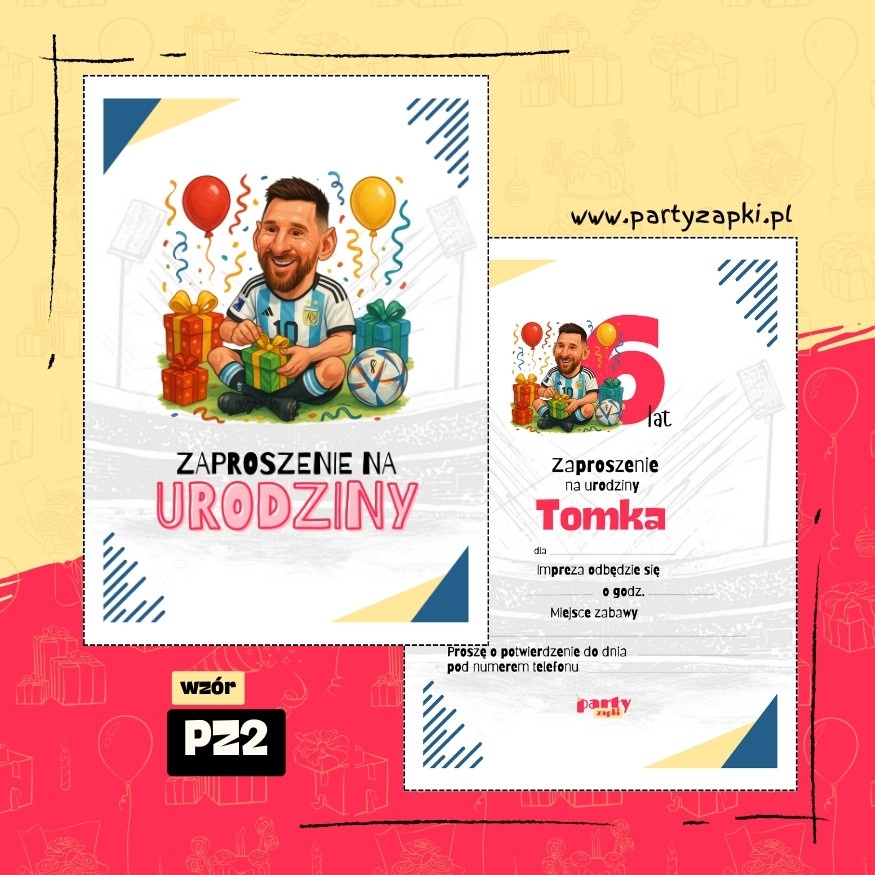 messi zaproszenie na urodziny 01 pz2