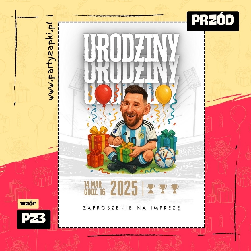 messi zaproszenie na urodziny 01 pz3 przod