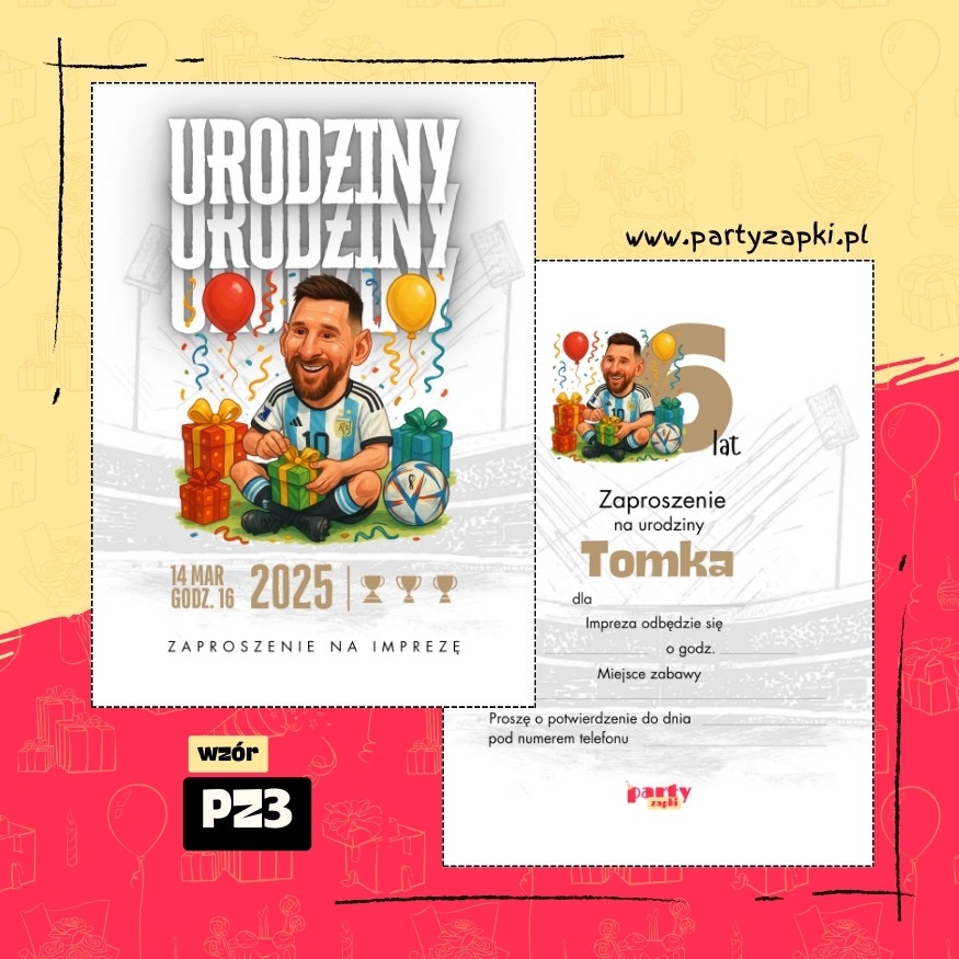 messi zaproszenie na urodziny 01 pz3