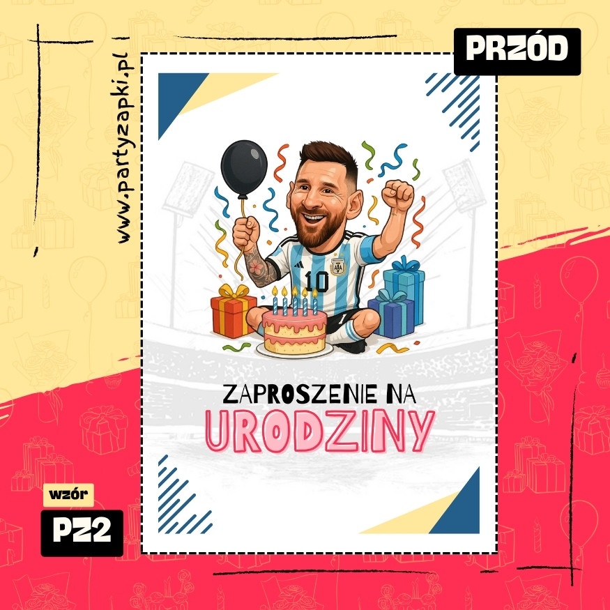 messi zaproszenie na urodziny 01 pz2 przod