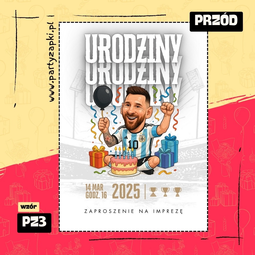 messi zaproszenie na urodziny 01 pz3 przod