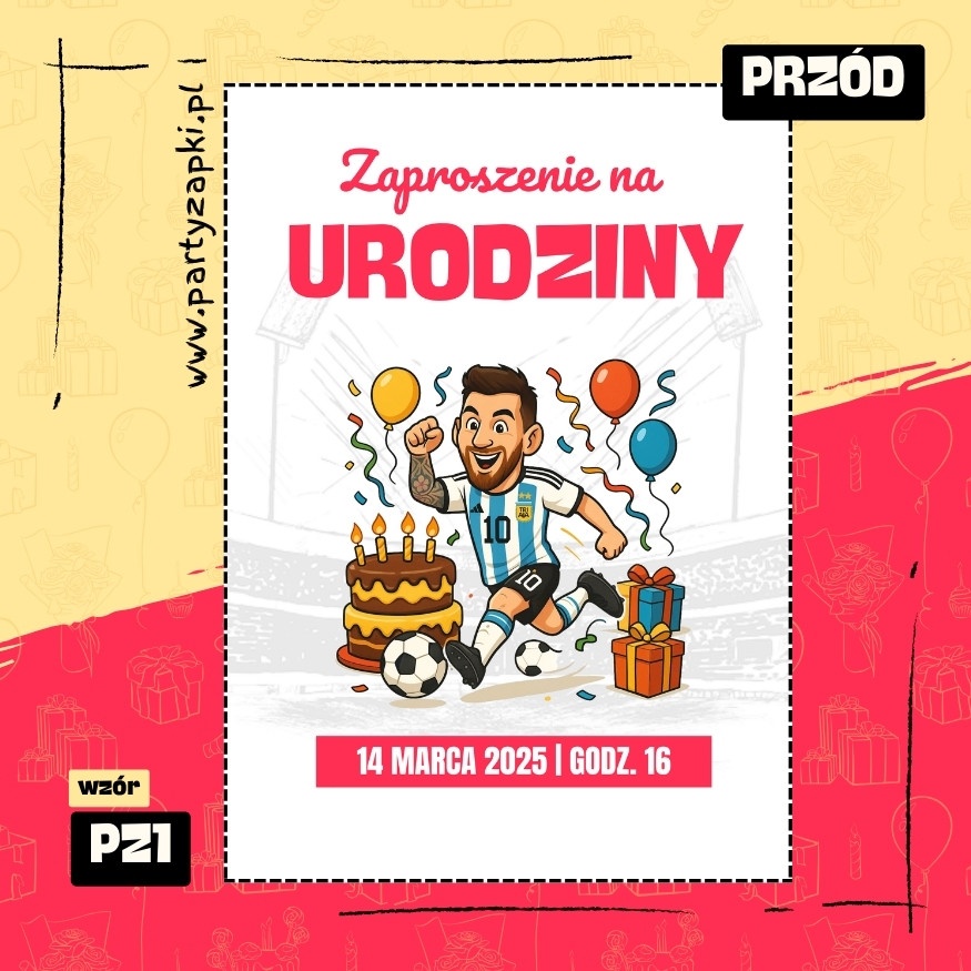 messi zaproszenie na urodziny 01 pz1 przod