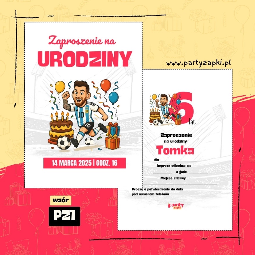 messi zaproszenie na urodziny 04 pz1