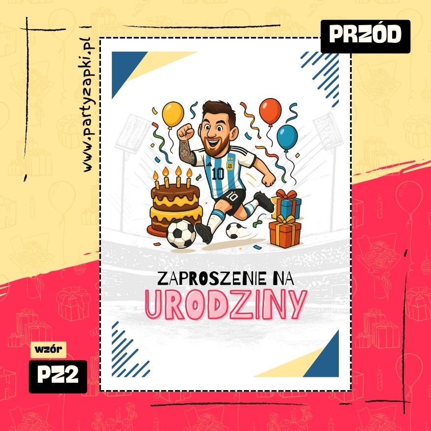 messi zaproszenie na urodziny 01 pz2 przod