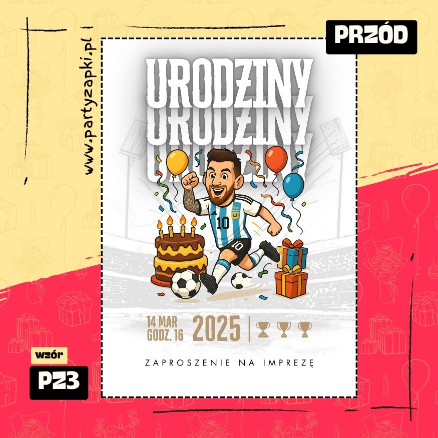 messi zaproszenie na urodziny 01 pz3 przod