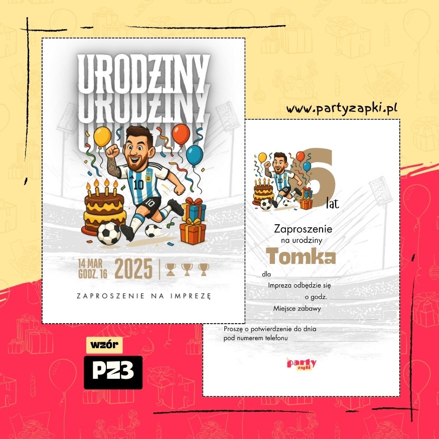 messi zaproszenie na urodziny 04 pz3