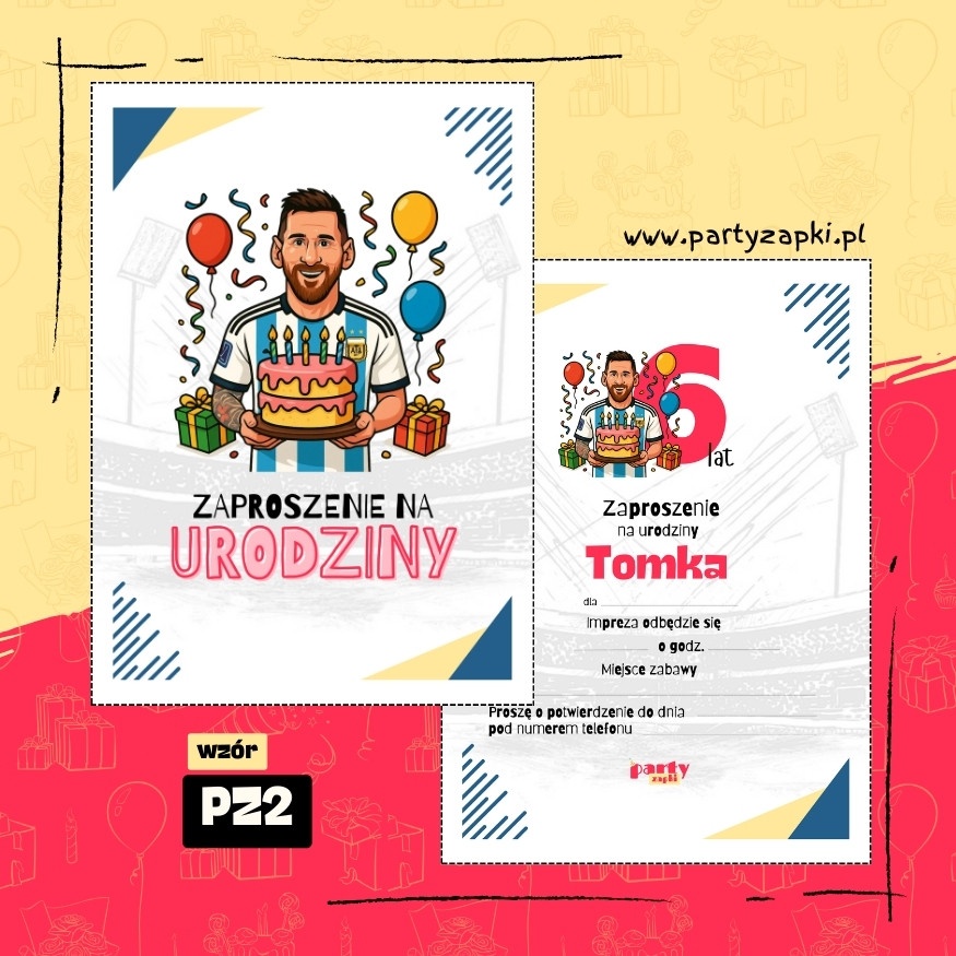 messi zaproszenie na urodziny 06 pz2