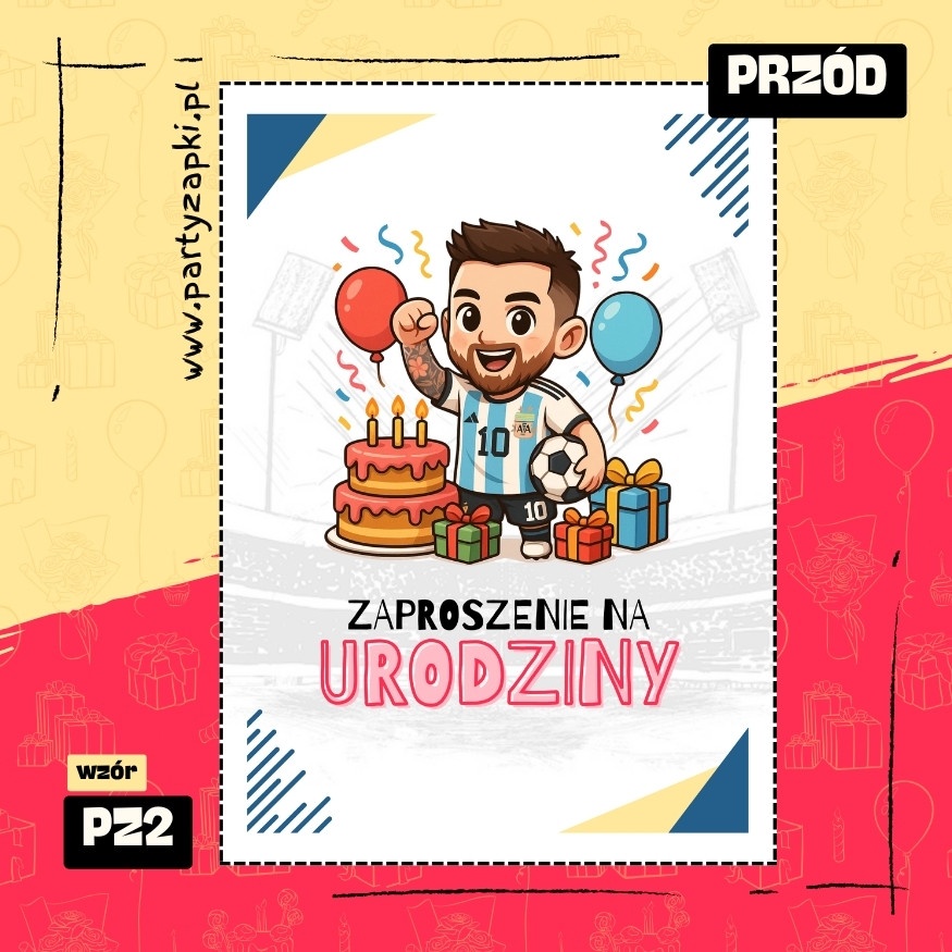 messi zaproszenie na urodziny 01 pz2 przod