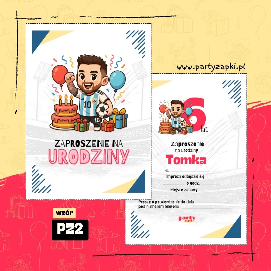 messi zaproszenie na urodziny 08 pz2