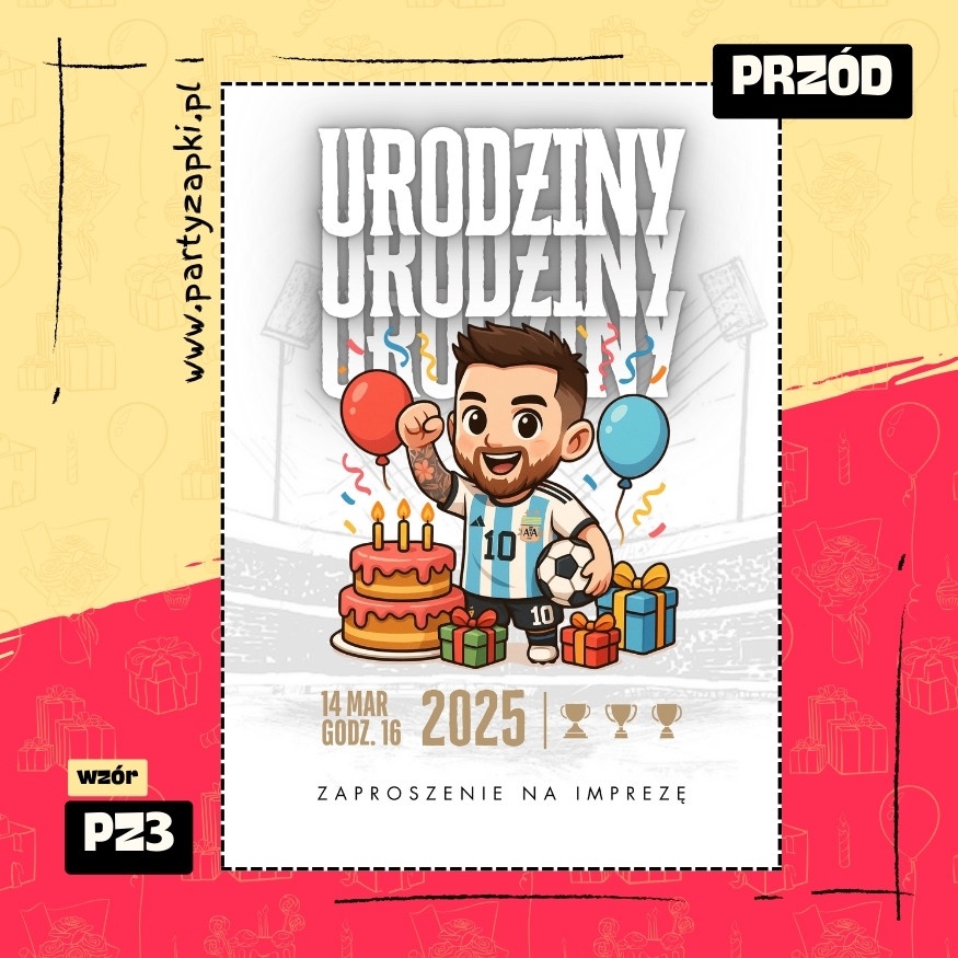 messi zaproszenie na urodziny 01 pz3 przod