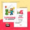 minecraft zaproszenie na urodziny 04 pz4