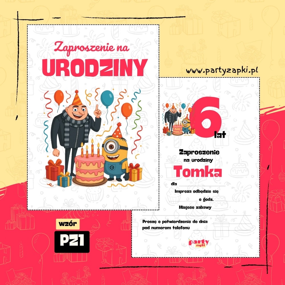 minionki zaproszenie na urodziny 05 pz1