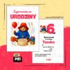 paddington zaproszenie na urodziny 03 pz1