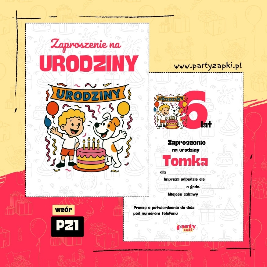 reksio zaproszenie na urodziny 02 pz1